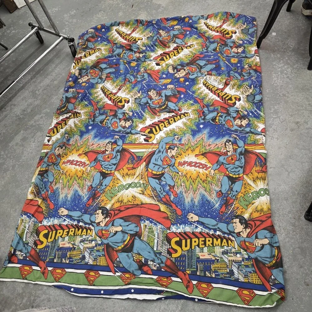 Superman DC Comics Twin Size Duvet 1979 Vintage 51 X 75in Approximate